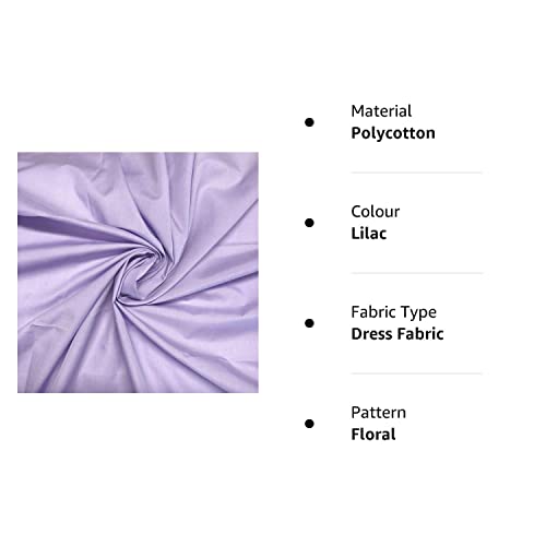 PYRHAN LTD Plain Poplin Polycotton Fabric by The Metre UK | 112 cm | Dressmaking Fabric | Dress Fabric Material for Sewing Dressmaking and Mask | 65% Polyester 35% Cotton