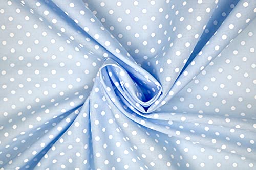 PYRHAN Polka Dots Polycotton Prints | 45 inch Wide Dress Fabric Material by Meters | Floral Polycotton Print Used in Sewing Kit and Accessories | Quilting Fabric
