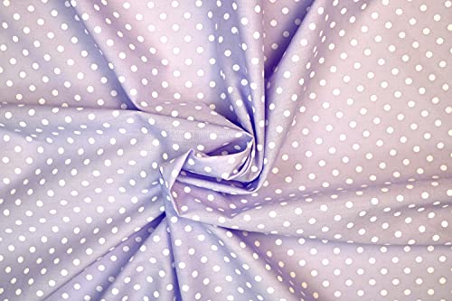 PYRHAN Polka Dots Polycotton Prints | 45 inch Wide Dress Fabric Material by Meters | Floral Polycotton Print Used in Sewing Kit and Accessories | Quilting Fabric