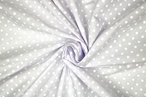PYRHAN Polka Dots Polycotton Prints | 45 inch Wide Dress Fabric Material by Meters | Floral Polycotton Print Used in Sewing Kit and Accessories | Quilting Fabric