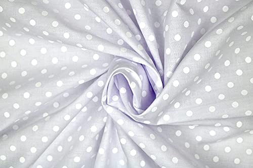PYRHAN Polka Dots Polycotton Prints | 45 inch Wide Dress Fabric Material by Meters | Floral Polycotton Print Used in Sewing Kit and Accessories | Quilting Fabric