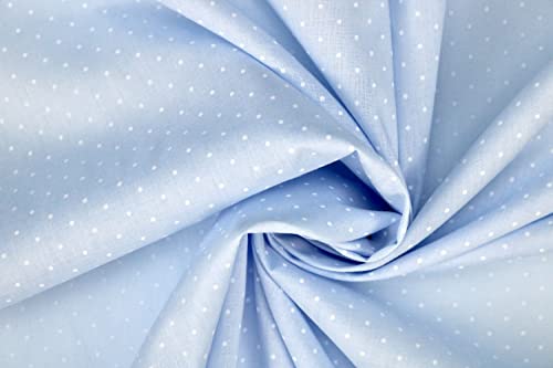 PYRHAN Polka Dots Polycotton Prints | 45 inch Wide Dress Fabric Material by Meters | Floral Polycotton Print Used in Sewing Kit and Accessories | Quilting Fabric