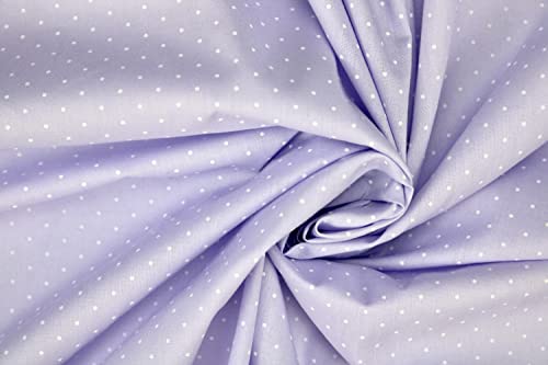 PYRHAN Polka Dots Polycotton Prints | 45 inch Wide Dress Fabric Material by Meters | Floral Polycotton Print Used in Sewing Kit and Accessories | Quilting Fabric