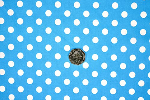 PYRHAN Polka Dots Polycotton Prints | 45 inch Wide Dress Fabric Material by Meters | Floral Polycotton Print Used in Sewing Kit and Accessories | Quilting Fabric