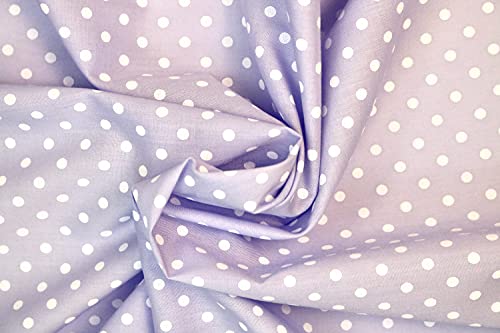 PYRHAN Polka Dots Polycotton Prints | 45 inch Wide Dress Fabric Material by Meters | Floral Polycotton Print Used in Sewing Kit and Accessories | Quilting Fabric