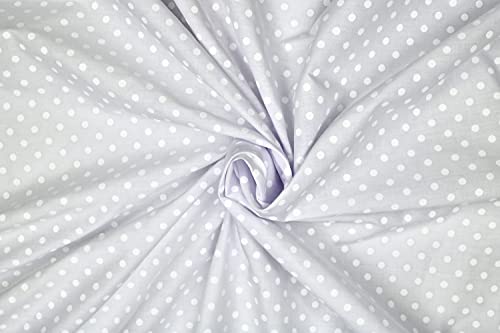 PYRHAN Polka Dots Polycotton Prints | 45 inch Wide Dress Fabric Material by Meters | Floral Polycotton Print Used in Sewing Kit and Accessories | Quilting Fabric