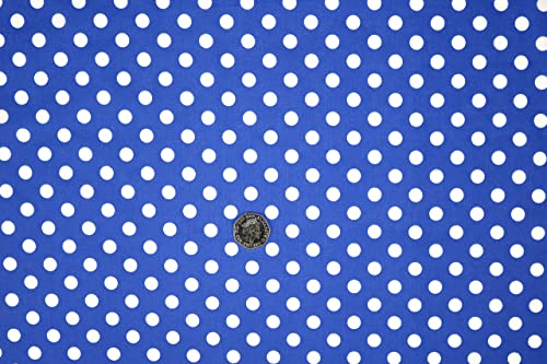 PYRHAN Polka Dots Polycotton Prints | 45 inch Wide Dress Fabric Material by Meters | Floral Polycotton Print Used in Sewing Kit and Accessories | Quilting Fabric