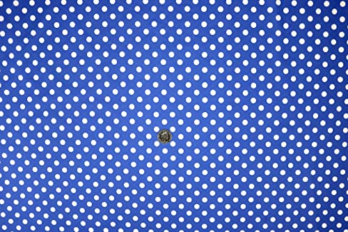 PYRHAN Polka Dots Polycotton Prints | 45 inch Wide Dress Fabric Material by Meters | Floral Polycotton Print Used in Sewing Kit and Accessories | Quilting Fabric
