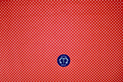 PYRHAN Polka Dots Polycotton Prints | 45 inch Wide Dress Fabric Material by Meters | Floral Polycotton Print Used in Sewing Kit and Accessories | Quilting Fabric