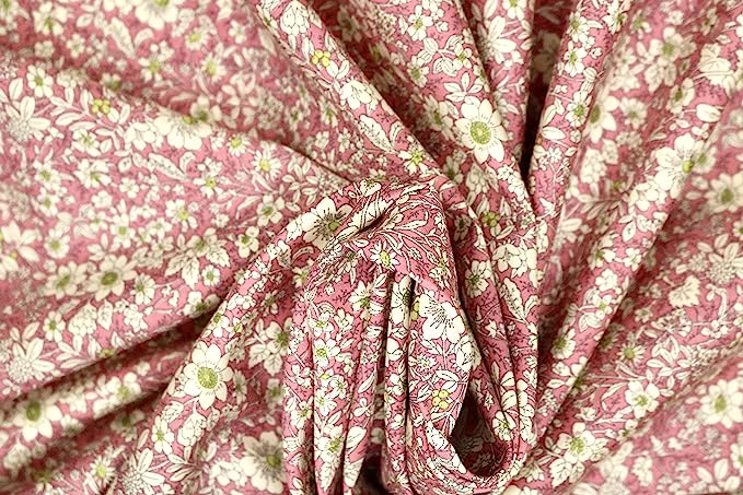 Pyrhan 100% Cotton Poplin By Rose & Hubble | Little Wild Blossom Floral Printed Cotton fabric By The Metre Uk | 114 Cm | Crafting Fabric & Dressmaking Fabric | Dress Fabric Material For Sewing.