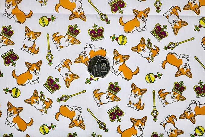 Pyrhan Art & Craft Children Nursery Football Polycotton Prints | 45 Inch Wide Dress Craft Fabric Material by The Metre | Polycotton Print Used in Sewing Kit and Accessories.