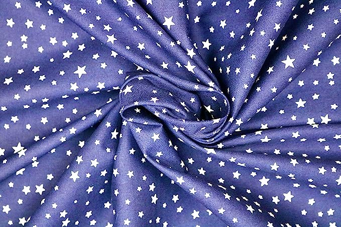Pyrhan MultiSize Star 100% Pure Cotton Prints – 60 inches (148 cm Approx) Wide Fabric Sold by The metre - Perfect for Sewing Projects and Dress Making. (CerisePink)