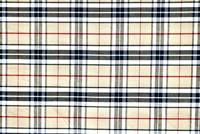 Pyrhan Royal Steward Tartan Woven Polycotton Dress Fabric 58 inch Wide Material Sold by The Metre Polycotton Print Used in Sewing Kit and Accessories-Quilting Fabric.