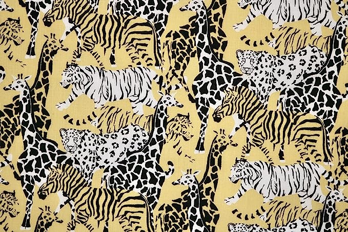 Pyrhan Libby Art & Craft Safari Poplin Polycotton Prints –45 Inch Wide Dress Fabric Material by The Metre -Floral Polycotton Print Used in Sewing Kit and Accessories-Quilting Fabric.