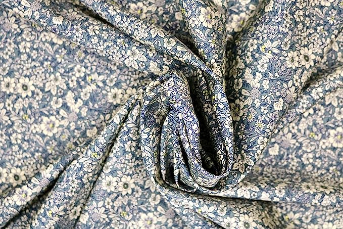 Pyrhan 100% Cotton Poplin By Rose & Hubble | Little Wild Blossom Floral Printed Cotton fabric By The Metre Uk | 114 Cm | Crafting Fabric & Dressmaking Fabric | Dress Fabric Material For Sewing.