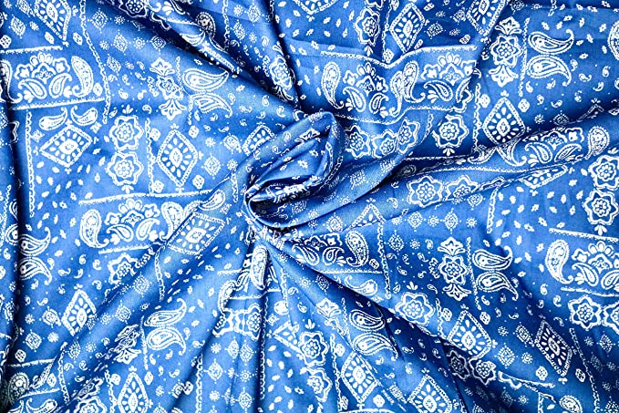 Pyrhan Paisley 100% Pure Cotton Prints – 60 inches (148 cm Approx) Wide Fabric Sold by The metre - Perfect for Sewing Projects and Dress Making.