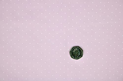 PYRHAN Polka Dots Polycotton Prints | 45 inch Wide Dress Fabric Material by Meters | Floral Polycotton Print Used in Sewing Kit and Accessories | Quilting Fabric