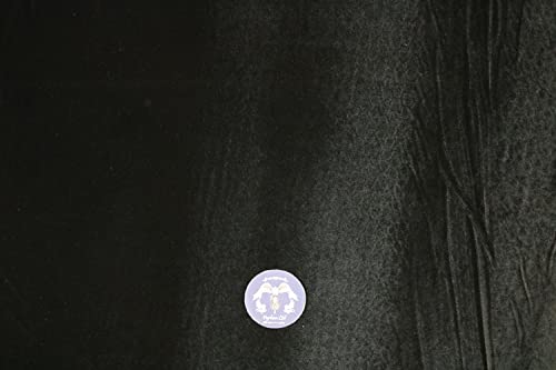Pyrhan Wowen Velvet Fabric | 60 Inch Wide Velvet Fabric Material by The Metre | Perfect for Use in Ushion Pillows Quilting Upholstery Dress Making | Christmas Decorations Material (Black)