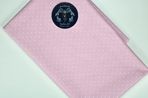 PYRHAN Polka Dots Polycotton Prints | 45 inch Wide Dress Fabric Material by Meters | Floral Polycotton Print Used in Sewing Kit and Accessories | Quilting Fabric
