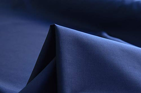 Pyrhan Ltd Plain Cotton Fabric – 100% Cotton Sewing Fabric for Dressmaking, Quilting, Crafting, Cushions, Pillowcases, Bedding Art, Curtains Lining Sold by The metre 60 Inch Width Approx (Navy Blue)