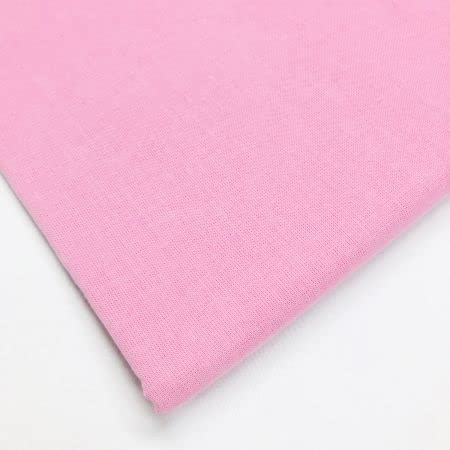 Pyrhan Plain Solid Poplin Polycotton Fabric Similar to 100% Cotton 68 Pick | 94 Inch Extra Wide Dress Craft Fabric Material by The Metre | Used in Sewing Kit and Accessories-Quilting Fabric (Pink)
