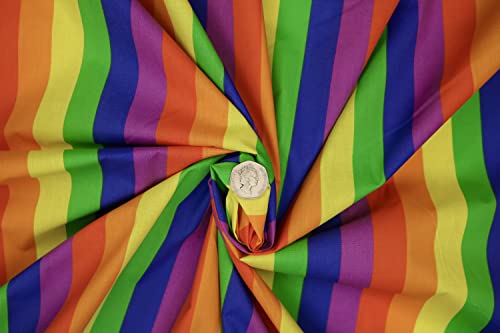 Pyrhan Gay Pride Flags Polycotton Prints | 45 Inch Wide Dress Craft Fabric Material by The Metre | Gay Flag Polycotton Print Used in Sewing Kit and Accessories-Quilting Fabric (10mm)