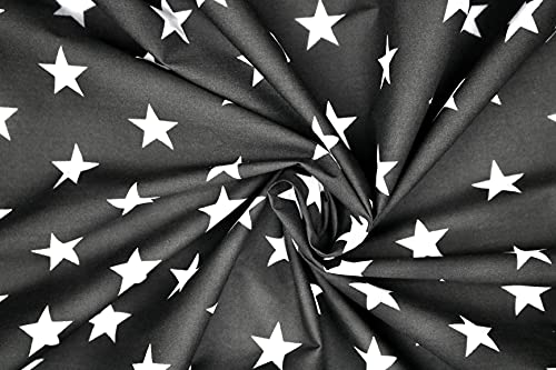 Pyrhan Polycotton Stars Print–45 Inch Wide Dress Fabric Material by The Metre -Polycotton Print Used in Sewing Kit and Accessories-Quilting Fabric.