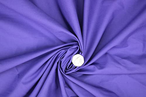 PYRHAN LTD Plain Poplin Polycotton Fabric by The Metre UK | 112 cm | Dressmaking Fabric | Dress Fabric Material for Sewing Dressmaking and Mask | 65% Polyester 35% Cotton