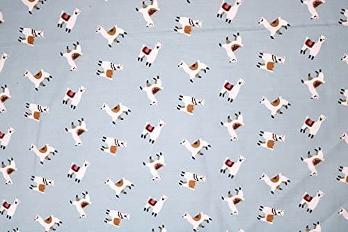 Pyrhan Llama Polycotton Prints –45 Inch Wide Dress Fabric Material by The Metre -Animal Polycotton Print Used in Sewing Kit and Accessories-Quilting Fabric.