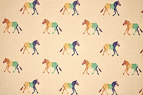 Pyrhan Zebra Polycotton Prints –45 Inch Wide Dress Fabric Material by The Metre -Floral Polycotton Print Used in Sewing Kit and Accessories-Quilting Fabric (Acru)
