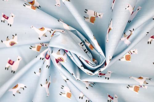 Pyrhan Llama Polycotton Prints –45 Inch Wide Dress Fabric Material by The Metre -Animal Polycotton Print Used in Sewing Kit and Accessories-Quilting Fabric.