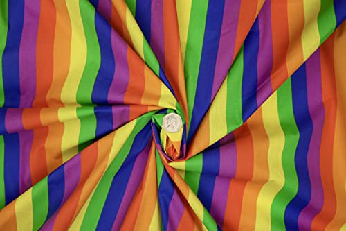 Pyrhan Gay Pride Flags Polycotton Prints | 45 Inch Wide Dress Craft Fabric Material by The Metre | Gay Flag Polycotton Print Used in Sewing Kit and Accessories-Quilting Fabric (10mm)