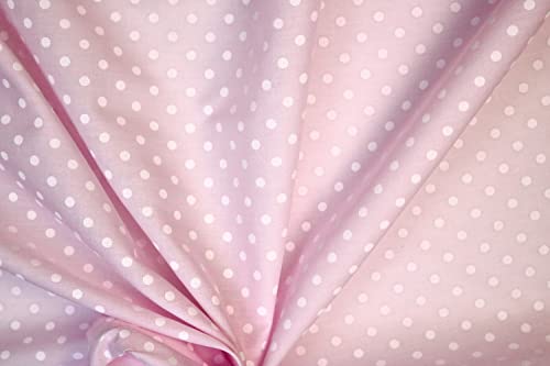 PYRHAN Polka Dots Polycotton Prints | 45 inch Wide Dress Fabric Material by Meters | Floral Polycotton Print Used in Sewing Kit and Accessories | Quilting Fabric