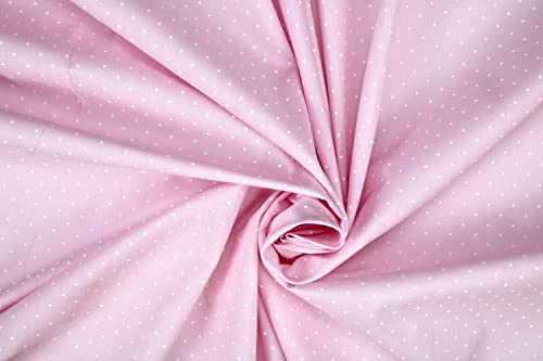 PYRHAN Polka Dots Polycotton Prints | 45 inch Wide Dress Fabric Material by Meters | Floral Polycotton Print Used in Sewing Kit and Accessories | Quilting Fabric