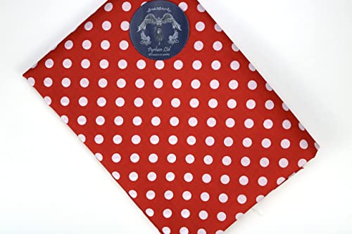 PYRHAN Polka Dots Polycotton Prints | 45 inch Wide Dress Fabric Material by Meters | Floral Polycotton Print Used in Sewing Kit and Accessories | Quilting Fabric