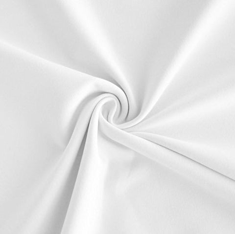Pyrhan Polycotton White Dress Fabric Material Plain Colour By The Metre 115cm wide (45)