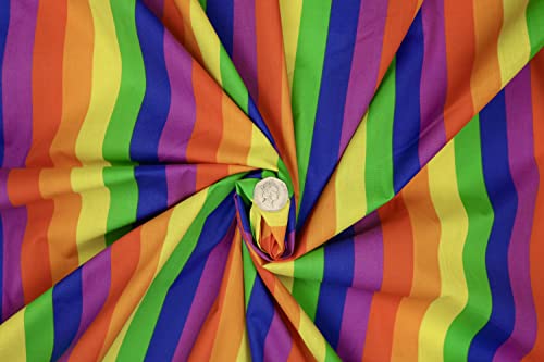 Pyrhan Gay Pride Flags Polycotton Prints | 45 Inch Wide Dress Craft Fabric Material by The Metre | Gay Flag Polycotton Print Used in Sewing Kit and Accessories-Quilting Fabric (10mm)