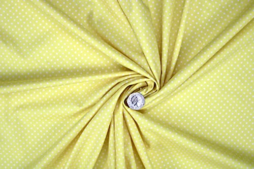 PYRHAN Polka Dots Polycotton Prints | 45 inch Wide Dress Fabric Material by Meters | Floral Polycotton Print Used in Sewing Kit and Accessories | Quilting Fabric