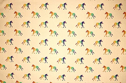 Pyrhan Zebra Polycotton Prints –45 Inch Wide Dress Fabric Material by The Metre -Floral Polycotton Print Used in Sewing Kit and Accessories-Quilting Fabric (Acru)