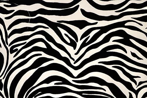 Pyrhan Ltd We believe in Quality 100% Cotton Poplin by Rose & Hubble Black & White Zebra Printed Cotton Fabric by The Metre UK 114 cm Crafting & Dressmaking Fabric Dress Fabric Material,ZebraBlack-45