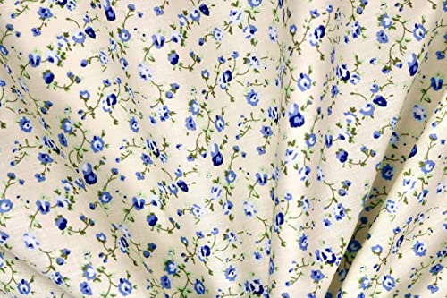 Pyrhan Delicate Floral Polycotton Prints –45 Inch Wide Dress Fabric Material by The Metre -Floral Polycotton Print Used in Sewing Kit and Accessories-Quilting Fabric…