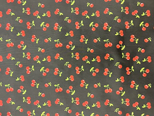 Pyrhan Cherry Patterned Polycotton Prints – 45 inch (Approx) Wide Sold by The metre sed in Art and Craft Quilting Sewing Projects and Dress Making,