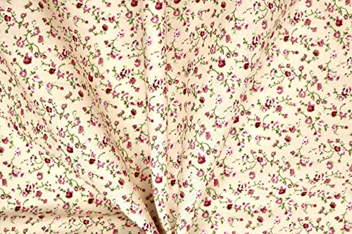 Pyrhan Delicate Floral Polycotton Prints –45 Inch Wide Dress Fabric Material by The Metre -Floral Polycotton Print Used in Sewing Kit and Accessories-Quilting Fabric…