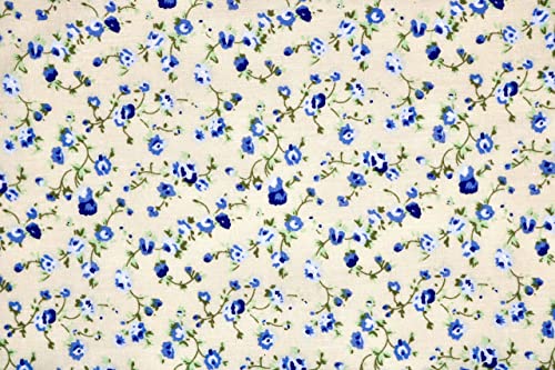 Pyrhan Delicate Floral Polycotton Prints –45 Inch Wide Dress Fabric Material by The Metre -Floral Polycotton Print Used in Sewing Kit and Accessories-Quilting Fabric…