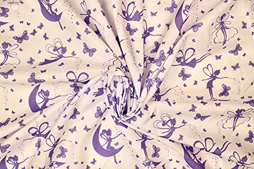 Pyrhan Fairy Tale Polycotton Prints –45 Inch Wide Dress Fabric Material by The Metre -Floral Polycotton Print Used in Sewing Kit and Accessories-Quilting Fabric.