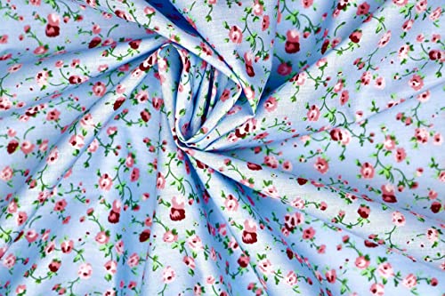 Pyrhan Delicate Floral Polycotton Prints –45 Inch Wide Dress Fabric Material by The Metre -Floral Polycotton Print Used in Sewing Kit and Accessories-Quilting Fabric…
