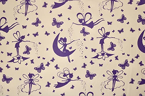 Pyrhan Fairy Tale Polycotton Prints –45 Inch Wide Dress Fabric Material by The Metre -Floral Polycotton Print Used in Sewing Kit and Accessories-Quilting Fabric.