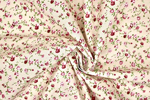 Pyrhan Delicate Floral Polycotton Prints –45 Inch Wide Dress Fabric Material by The Metre -Floral Polycotton Print Used in Sewing Kit and Accessories-Quilting Fabric…