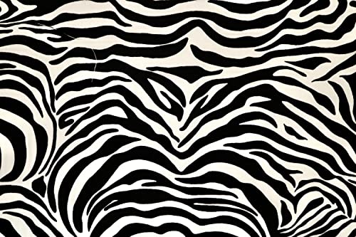 Pyrhan Ltd We believe in Quality 100% Cotton Poplin by Rose & Hubble Black & White Zebra Printed Cotton Fabric by The Metre UK 114 cm Crafting & Dressmaking Fabric Dress Fabric Material,ZebraBlack-45