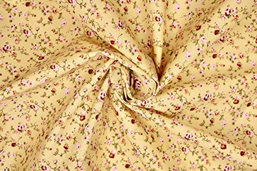 Pyrhan Delicate Floral Polycotton Prints –45 Inch Wide Dress Fabric Material by The Metre -Floral Polycotton Print Used in Sewing Kit and Accessories-Quilting Fabric…